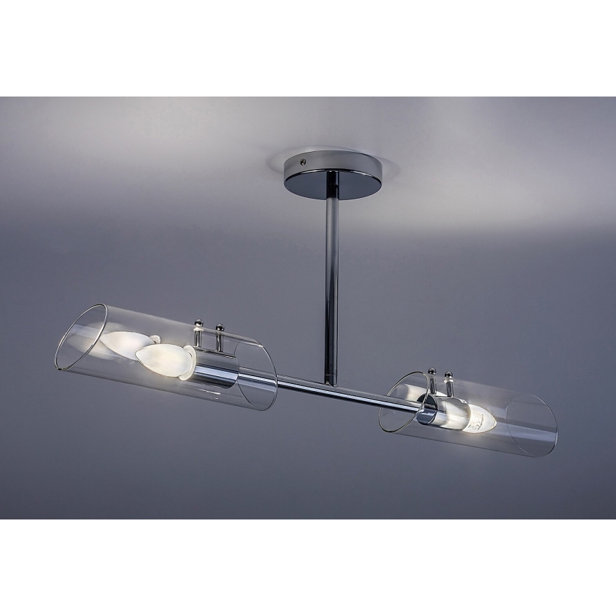 Rabalux - Kúpeľňový luster na tyči 2xE14/12W/230V IP44 lesklý chróm