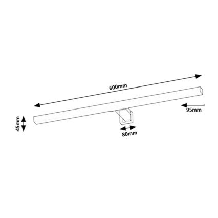 Rabalux - LED kúpeľňové osvetlenie na zrkadlo LED/9W/230V IP44 60 cm lesklý chróm