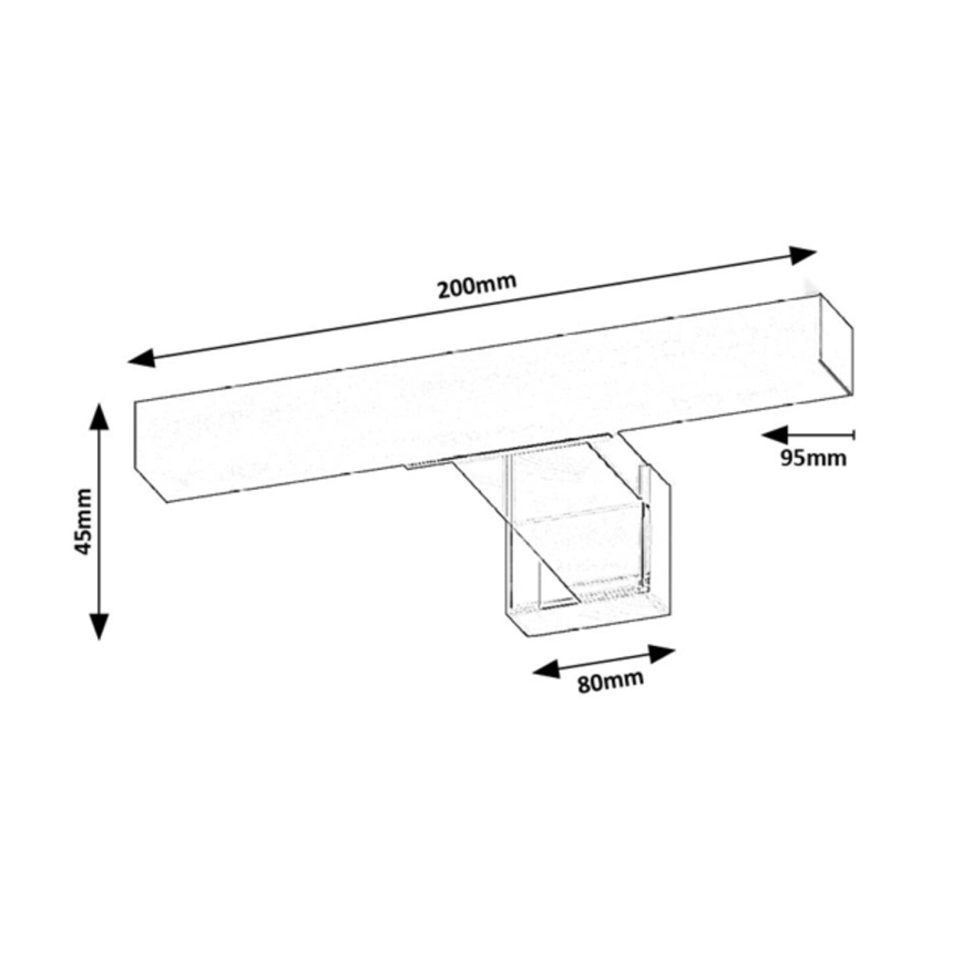 Rabalux - LED osvetlenie zrkadla do kúpeľne LED/4W/230V IP44 20 cm čierne