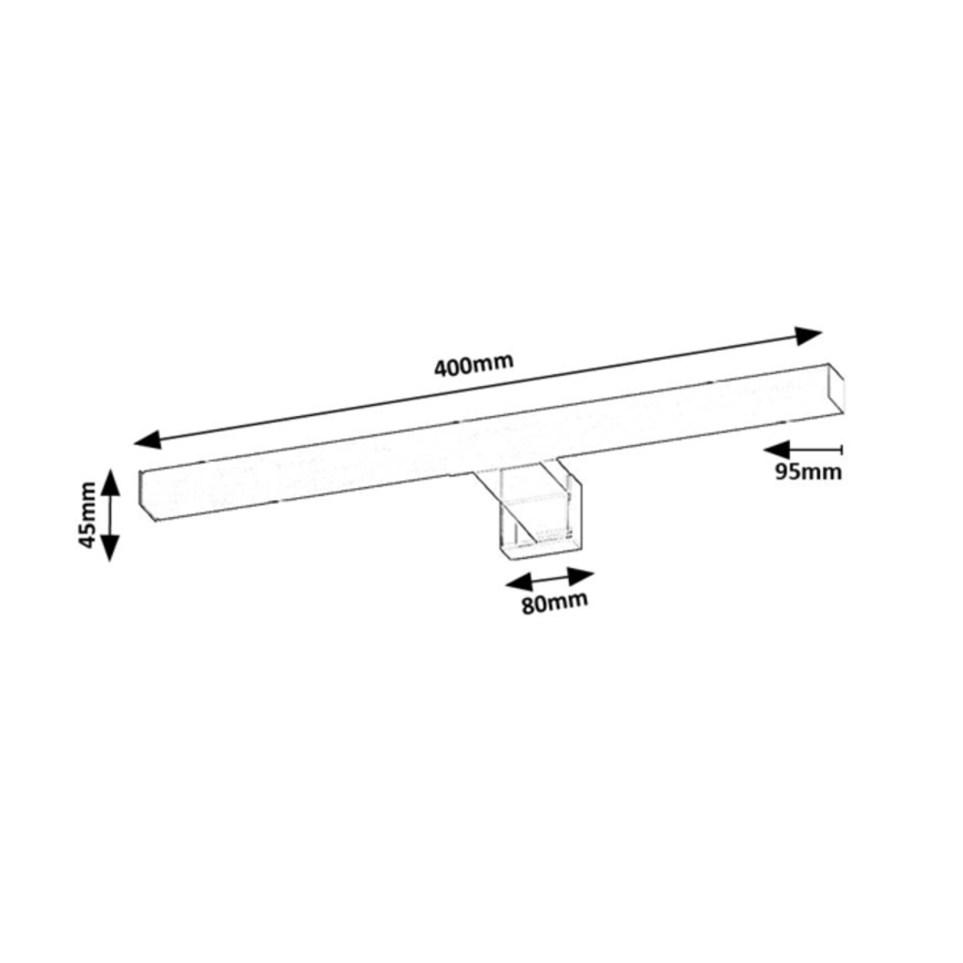 Rabalux - LED kúpeľňové osvetlenie zrkadla LED/6W/230V IP44 40 cm čierna