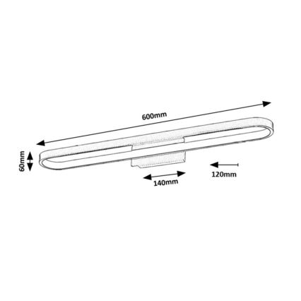 Rabalux - LED osvetlenie zrkadla do kúpeľne LED/18W/230V IP44 60 cm