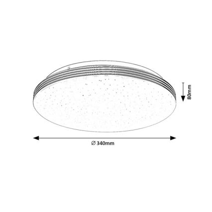 Rabalux - LED Kúpeľňové stropné svietidlo LED/18W/230V IP44 pr. 34 cm
