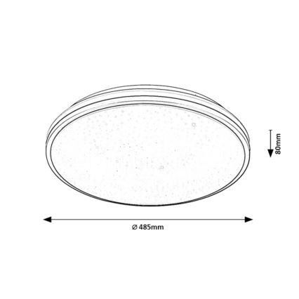 Rabalux - LED kúpeľňové stropné svietidlo LED/40W/230V IP44 4000K pr. 48,5 cm