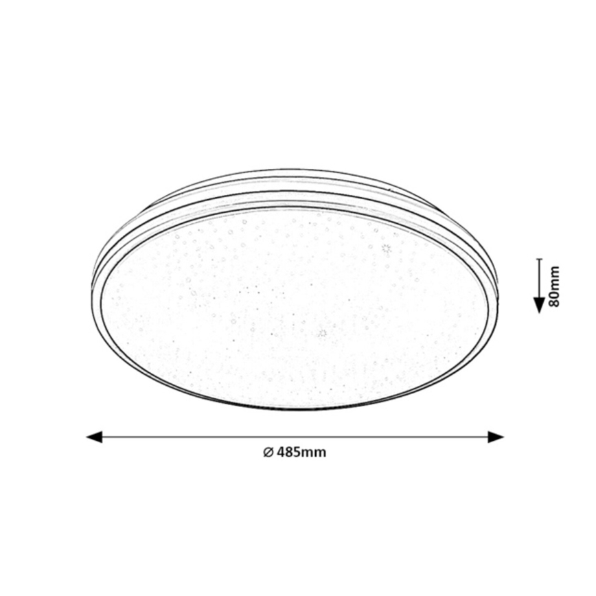 Rabalux - LED kúpeľňové stropné svietidlo LED/40W/230V IP44 4000K pr. 48,5 cm