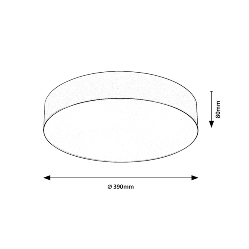 Rabalux - Vonkajšie stropné svietidlo 3xE27/9W/230V pr. 39 cm IP43 čierne