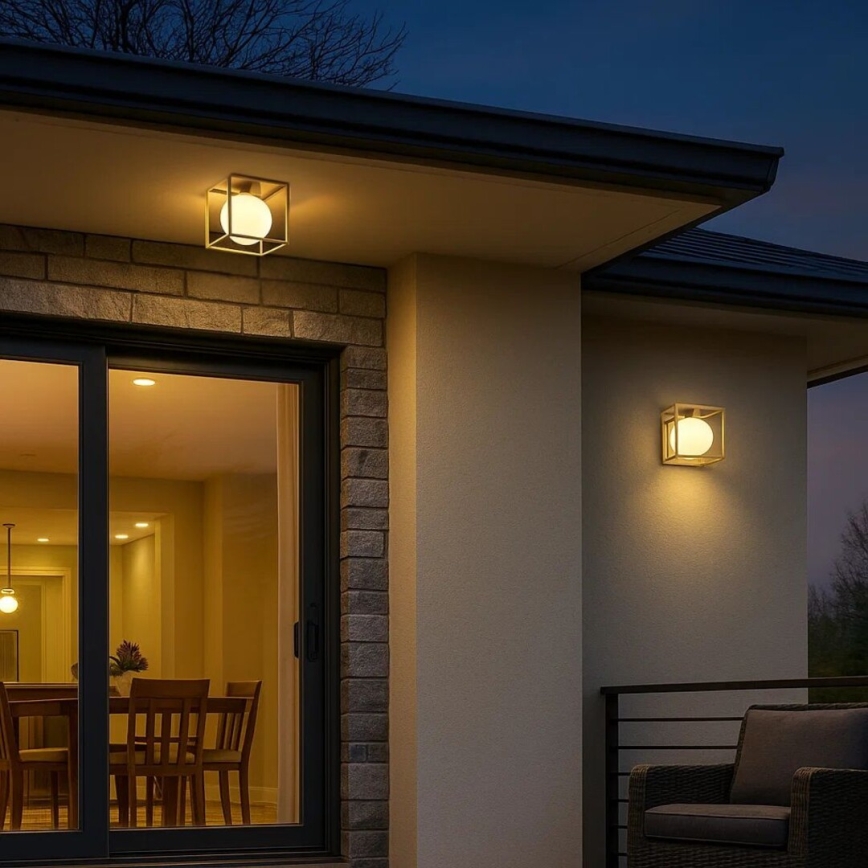 Rabalux - Vonkajšie nástenné svietidlo 1xE14/15W/230V IP44 zlaté