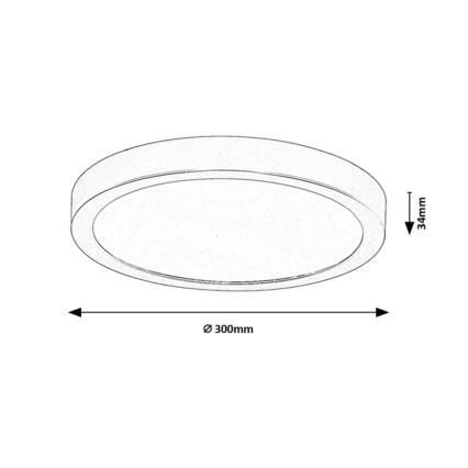 Rabalux - LED Kúpeľňové stropné svietidlo LED/30W/230V pr. 30 cm IP44 biela