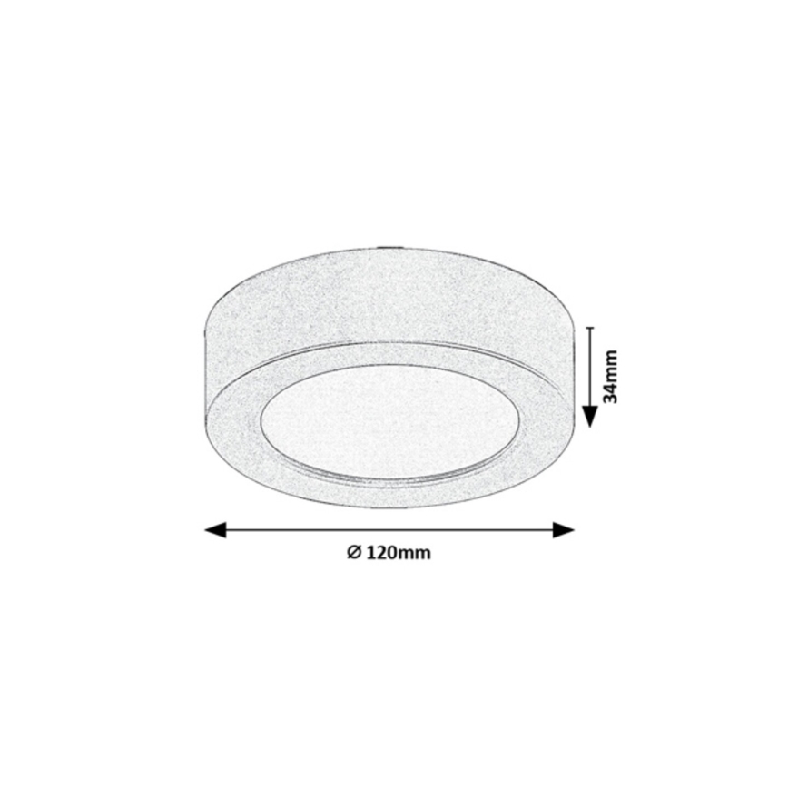 Rabalux - LED kúpeľňové stropné svietidlo LED/7W/230V pr. 12 cm IP44 čierne