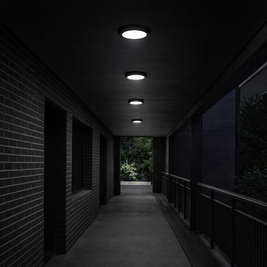 Rabalux - LED kúpeľňové stropné svietidlo LED/24W/230V pr. 22 cm IP44 čierna