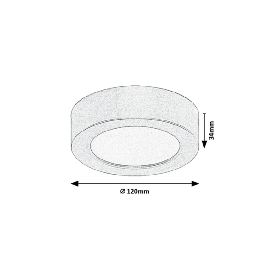 Rabalux - LED Kúpeľňové stropné svietidlo LED/7W/230V pr. 12 cm IP44 zlaté