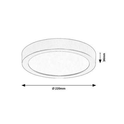 Rabalux - LED stropné svietidlo do kúpeľne LED/24W/230V, Ø 22 cm, IP44, zlaté