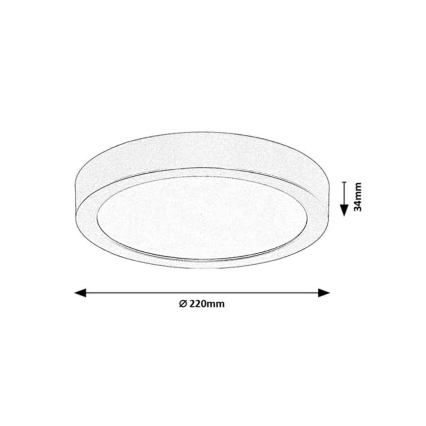 Rabalux - LED stropné svietidlo do kúpeľne LED/24W/230V, Ø 22 cm, IP44, zlaté