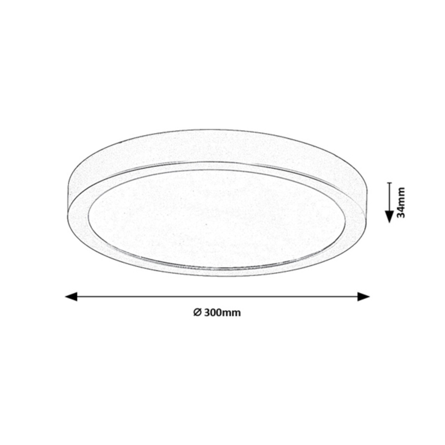 Rabalux - LED kúpeľňové stropné svietidlo LED/30W/230V pr. 30 cm IP44 zlaté