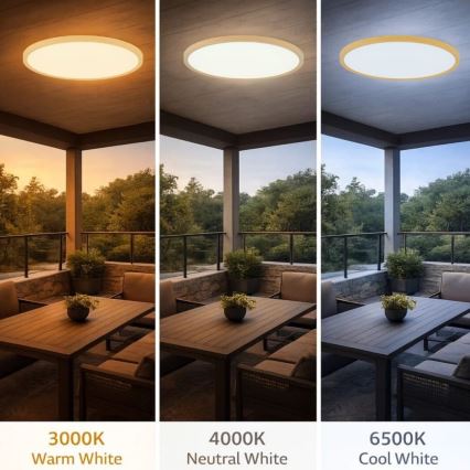 Rabalux - LED Kúpeľňové stropné svietidlo LED/24W/230V 3000/4000/6000K pr. 40 cm IP44 béžová