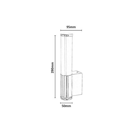 Rabalux - LED Kúpeľňové nástenné svietidlo LED/6W/230V IP44 čierna