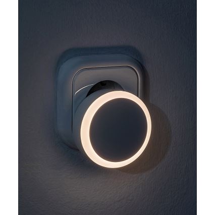Rabalux - LED Nočné svetlo so senzorom súmraku do zásuvky LED/0,3W/230V 3000K