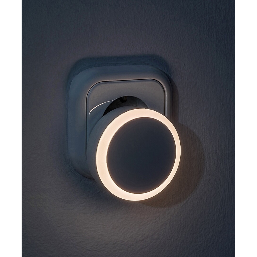 Rabalux - LED Nočné svetlo so senzorom súmraku do zásuvky LED/0,3W/230V 3000K