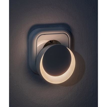 Rabalux - LED Nočné svetlo so senzorom súmraku do zásuvky LED/0,3W/230V 3000K