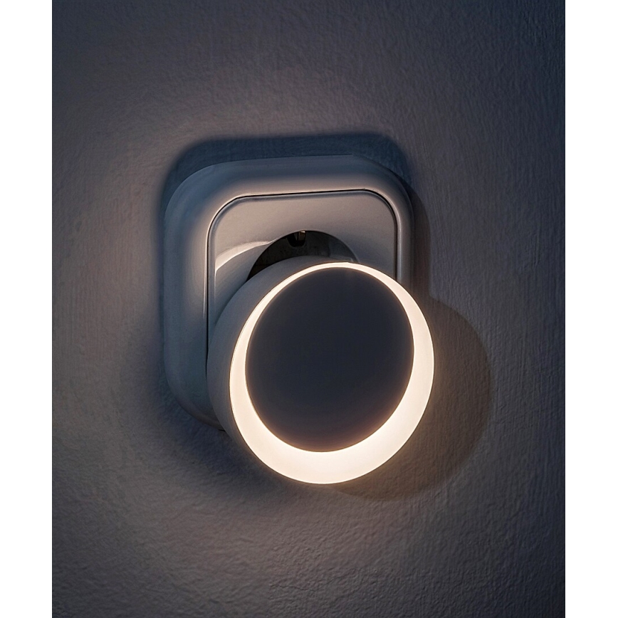 Rabalux - LED Nočné svetlo so senzorom súmraku do zásuvky LED/0,3W/230V 3000K