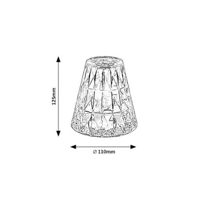 Rabalux - LED RGB Stmievateľná nabíjacia stolná lampa LED/2W/5V/3xAAA 3000K