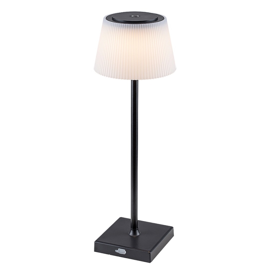 Rabalux - LED Stmievateľná nabíjacia stolná lampa LED/4W/3,7V 1800 mAh 3000-5000K IP44 čierna