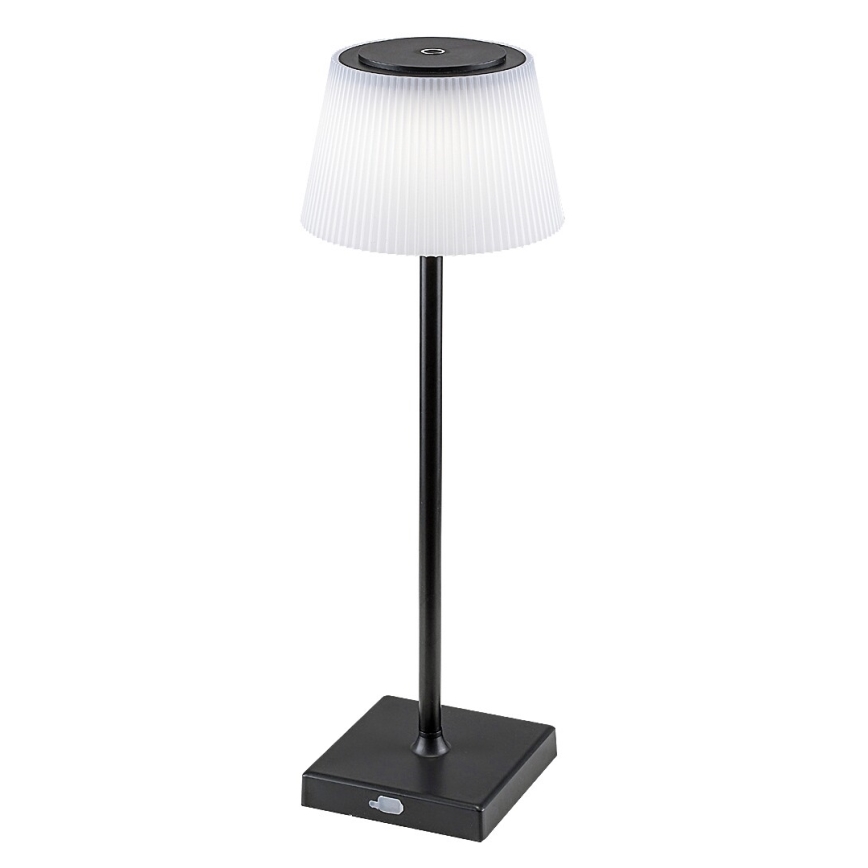 Rabalux - LED Stmievateľná nabíjacia stolná lampa LED/4W/3,7V 1800 mAh 3000-5000K IP44 čierna