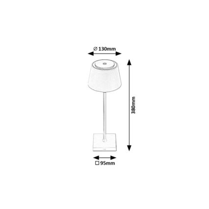 Rabalux - LED Stmievateľná nabíjacia stolná lampa LED/4W/3,7V 1800 mAh 3000-5000K IP44 čierna