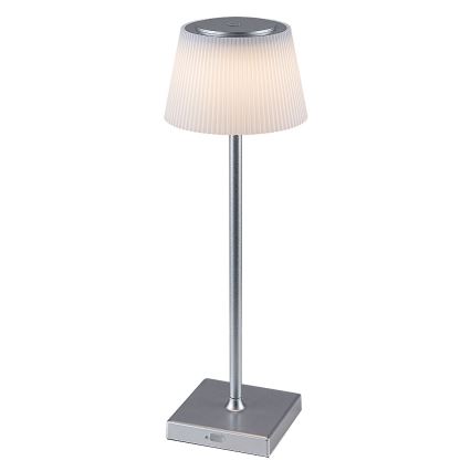 Rabalux - LED Stmievateľná nabíjacia stolná lampa LED/4W/3,7V 1800 mAh 3000-5000K IP44 strieborná
