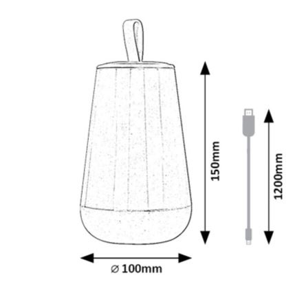 Rabalux - LED RGB Stmievateľná nabíjacia stolná lampa LED/2W/5V 3000K 1800 mAh