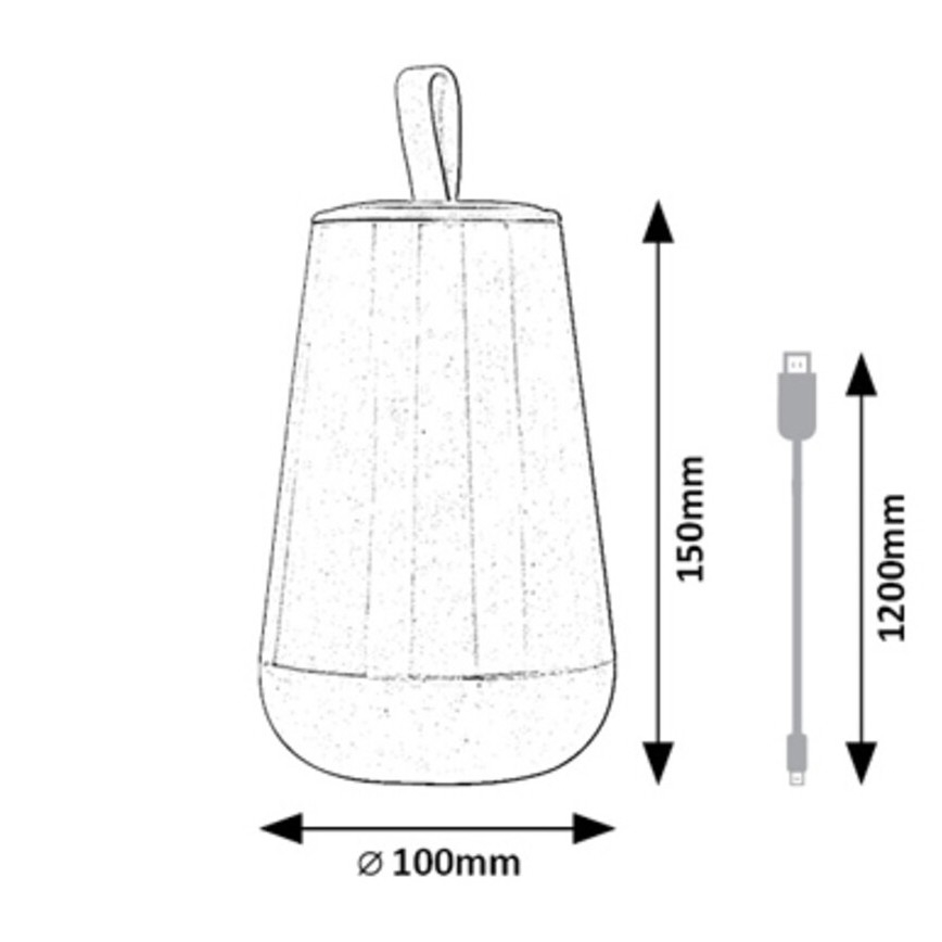 Rabalux - LED RGB Stmievateľná nabíjacia stolná lampa LED/2W/5V 3000K 1800 mAh