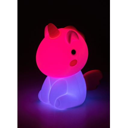 Rabalux - LED RGB Stmievateľná dotyková nabíjacia detská lampička LED/0,45W/5V