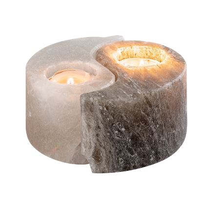 Rabalux - soľná lampa - svietnik sivá/biela