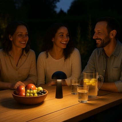 Rabalux - stmievateľná dotyková nabíjacia vonkajšia lampa LED/1,5W/5V IP44 1200 mAh USB čierna