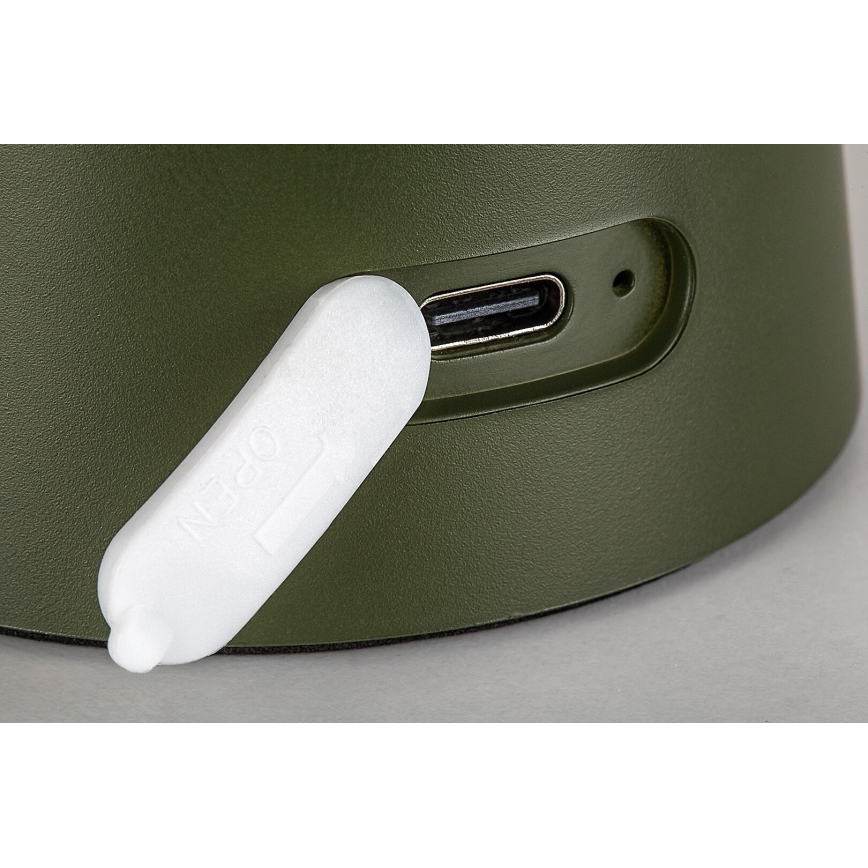 Rabalux - LED stmievateľná dotyková nabíjateľná vonkajšia lampa LED/1,5W/5V IP44 1200 mAh USB zelená