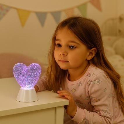 Rabalux - LED RGB Dekoračná lampa LED/0,8W/3xAA srdce