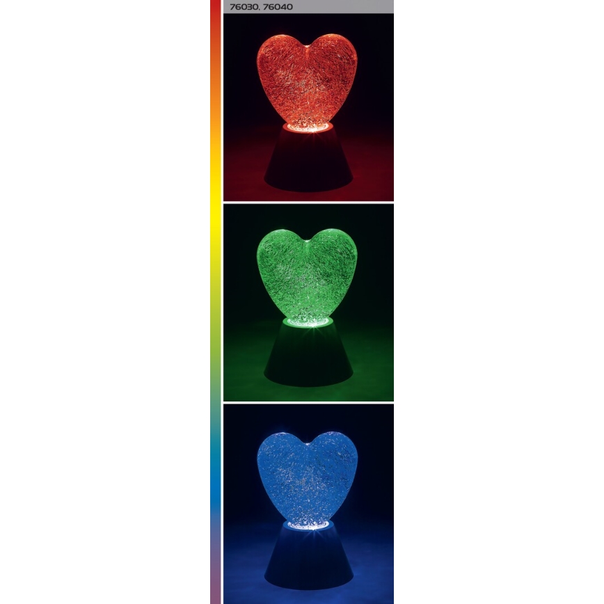 Rabalux - LED RGB Dekoračná lampa LED/0,8W/3xAA srdce
