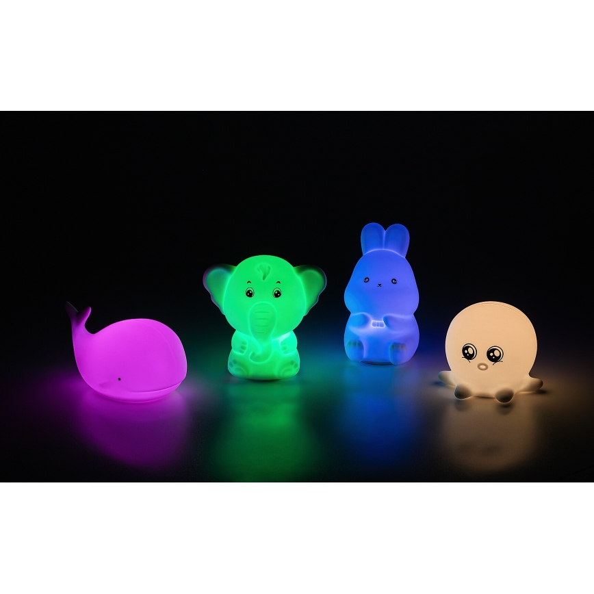 Rabalux - LED RGB dotykové nočné svetlo LED/0,05W/1xCR2032 slon