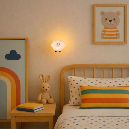 Rabalux - LED stmievateľné nabíjacie dotykové detské nočné svetlo LED/2,7W/5V 200 mAh mráčik