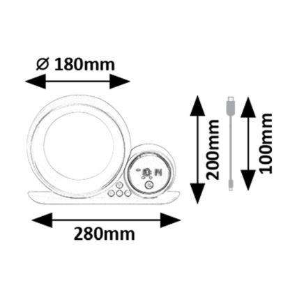 Rabalux - LED RGB Stolná lampa s reproduktorom LED/5W/230V