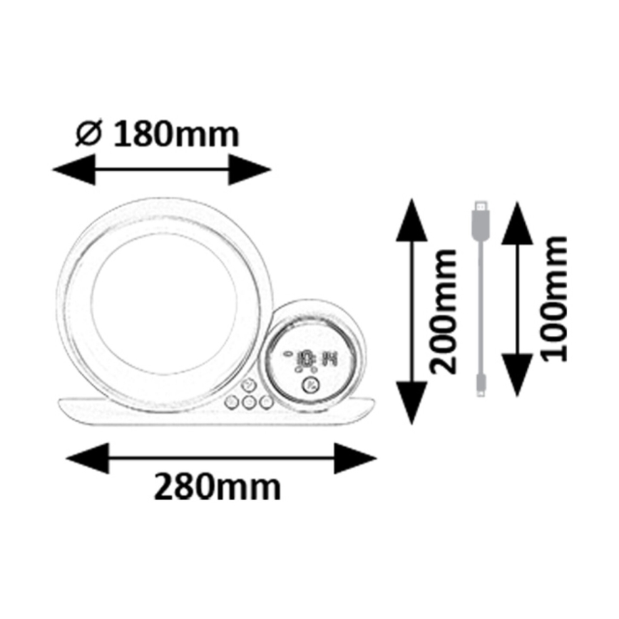 Rabalux - LED RGB Stolná lampa s reproduktorom LED/5W/230V