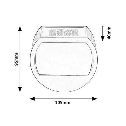 Rabalux - LED Solárne nástenné svietidlo LED/0,5W/1,2V IP44