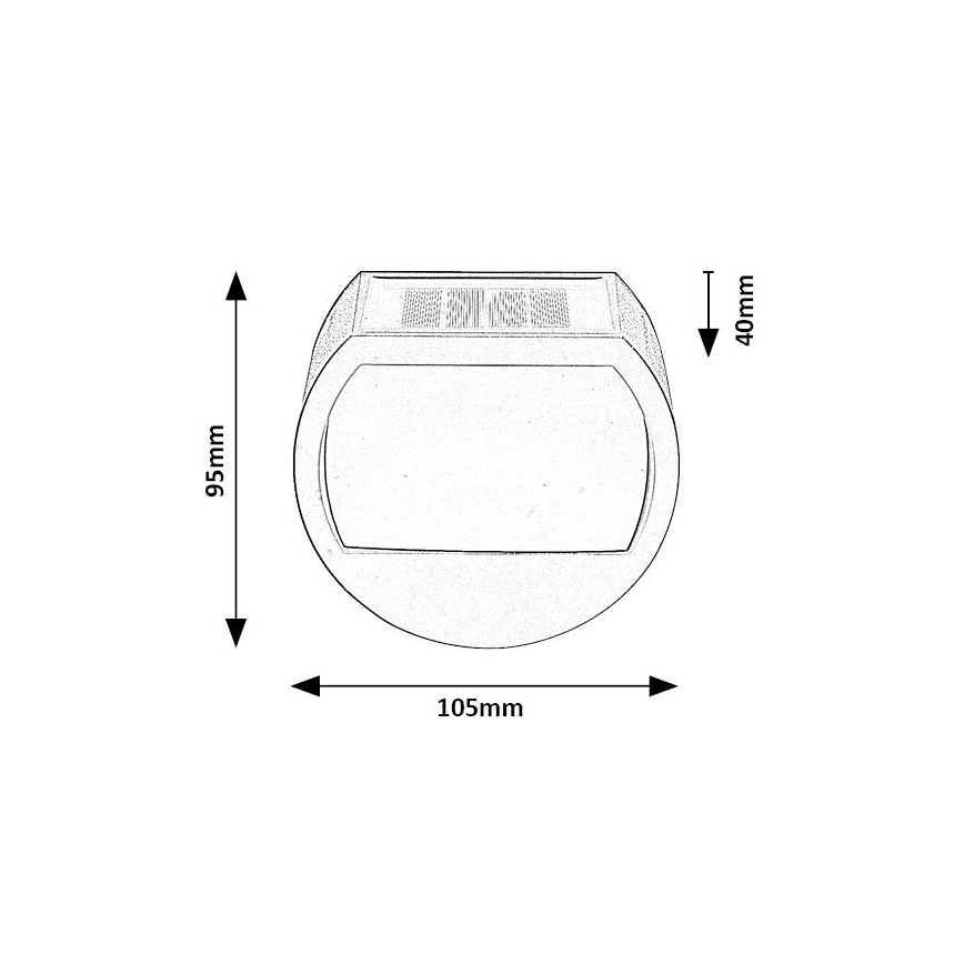 Rabalux - LED Solárne nástenné svietidlo LED/0,5W/1,2V IP44