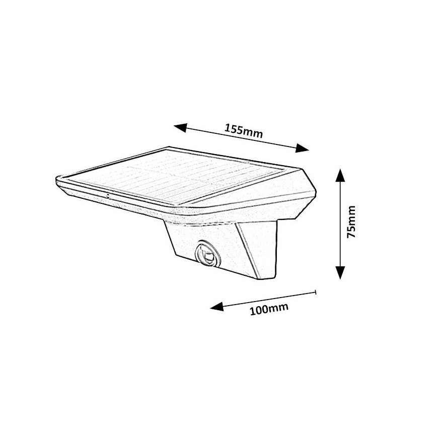 Rabalux - LED Solárne svietidlo so senzorom LED/10W/3,7V IP44
