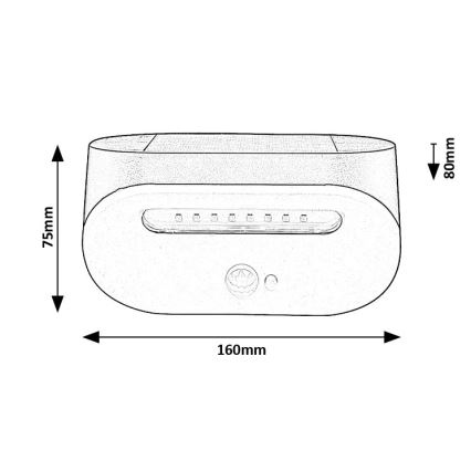 Rabalux - LED Solárne svietidlo so senzorom LED/3,2W/3,7V IP44