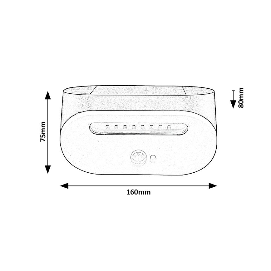 Rabalux - LED Solárne svietidlo so senzorom LED/3,2W/3,7V IP44