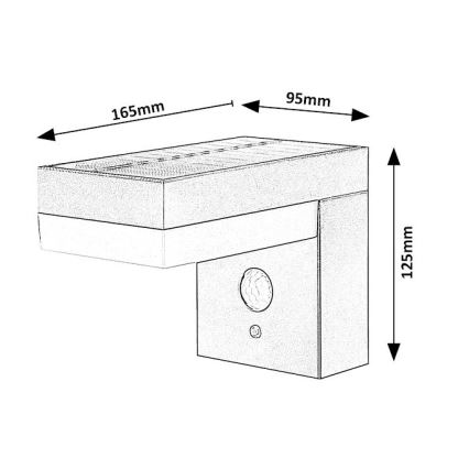 Rabalux - LED Solárne svietidlo so senzorom LED/6W/3,7V IP44