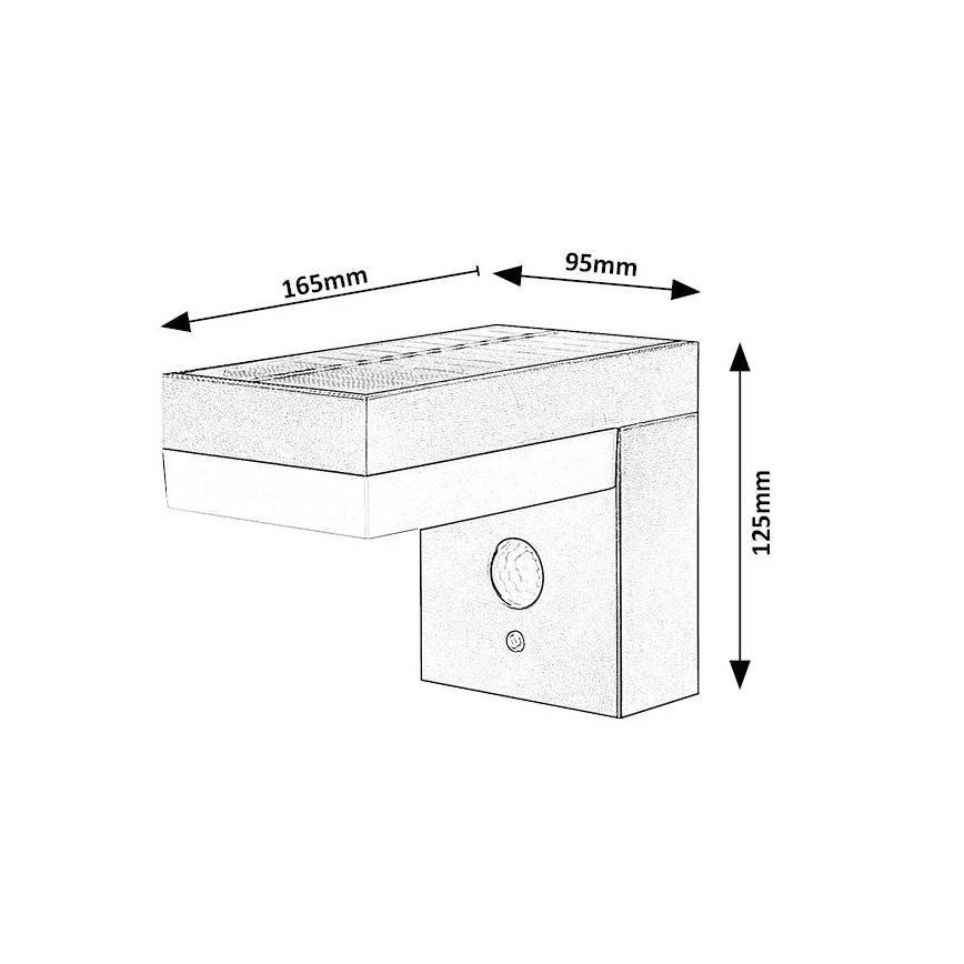 Rabalux - LED Solárne svietidlo so senzorom LED/6W/3,7V IP44