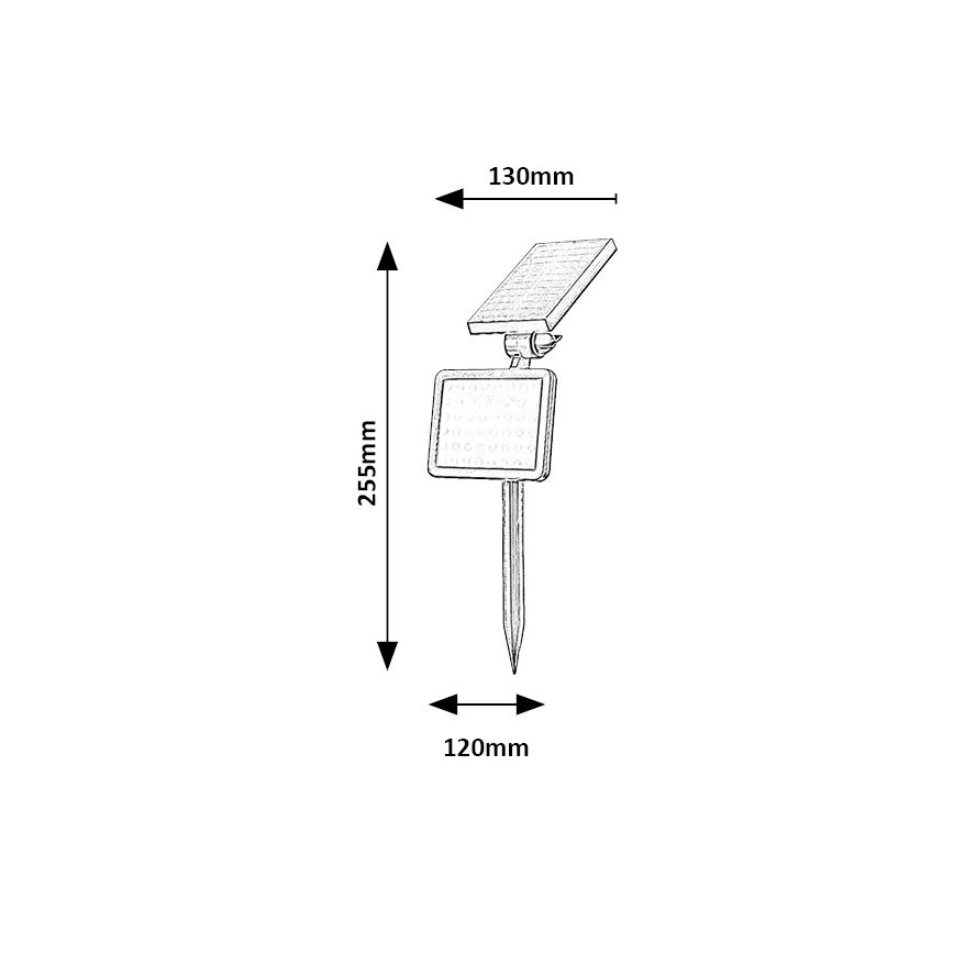 Rabalux - LED Solárny reflektor so senzorom LED/9,6W/3,7V IP44