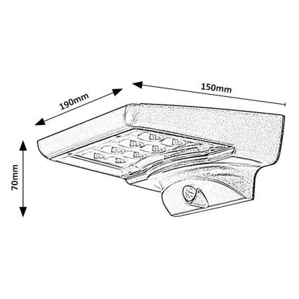 Rabalux - LED Solárne svietidlo so senzorom LED/4W/3,7V IP44