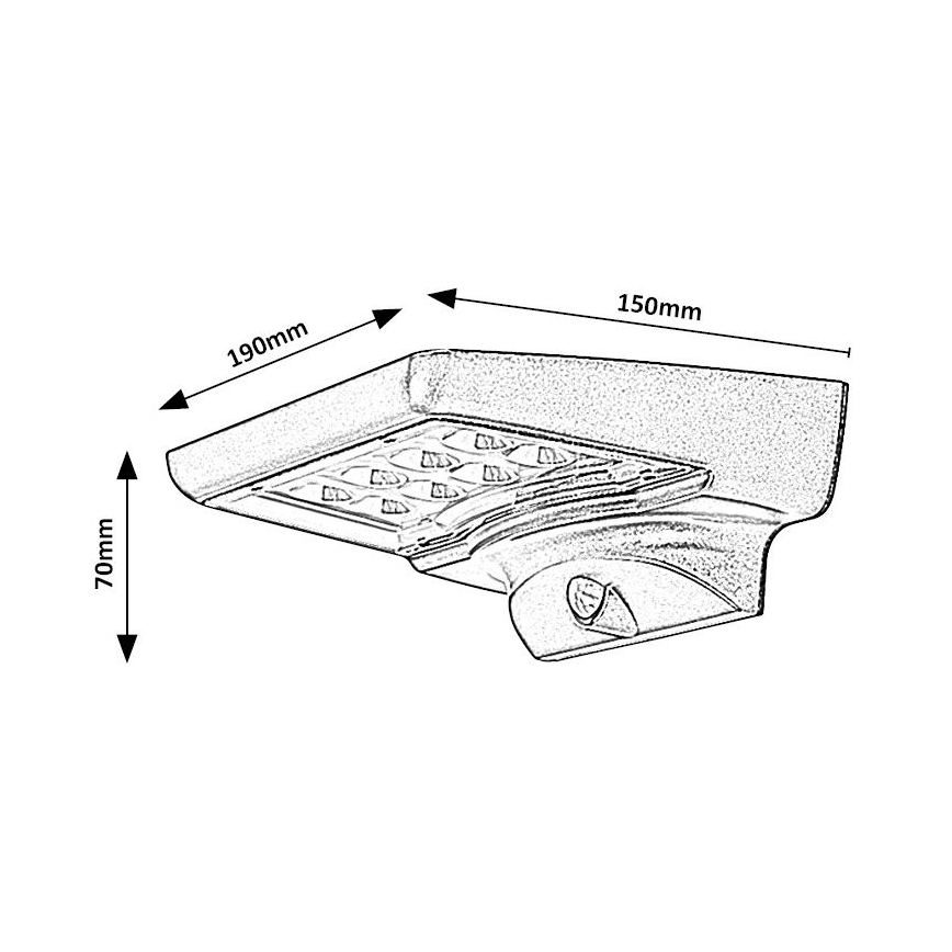Rabalux - LED Solárne svietidlo so senzorom LED/4W/3,7V IP44